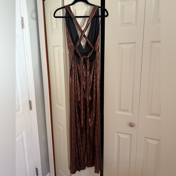 NWT 12th Tribe Camilla Pleated Bronze Jumpsuit - Picture 5 of 6